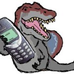 Jurassic park Spino with Nokia meme