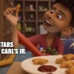 CHICKEN STARS | CHICKEN STARS
ONLEY YOU FIND CARL'S JR. | image tagged in chicken stars | made w/ Imgflip meme maker