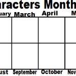 Characters Month template blank