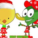 Natacha and marion in Christmas outfits