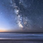 Starry Beach At Night