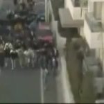 100 people running after 1 GIF Template