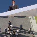 Michael Scott on roof