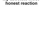 My absolute most honest reaction meme