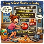 Teacher trying to reset vacation on Sunday