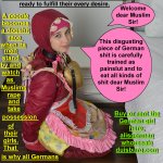 German piece of shit Linazulma for Muslim use only