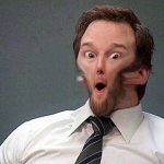Chris Pratt but his face is screwed up template