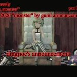 dragnoc's 2026 "monster" by gumi announcement temp template