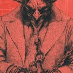 Satan in handcuffs