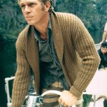 Steve Maqueen on a boat