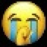 Crying emoji holding mouth template