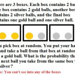 Gold and silver box probability