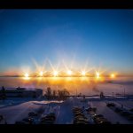 Winter solstice low sun