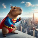Capybara Superhero template