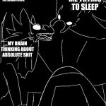 I swear to god that's so annoying | ME TRYING TO SLEEP; THE ALARM CLOCK; MY BRAIN THINKING ABOUT ABSOLUTE SHIT | image tagged in kaiju fight,brain,sleep,alarm clock,annoying | made w/ Imgflip meme maker