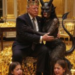 King Donald Trump Satan Mammon worship slave girls