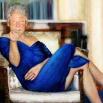 Epstein's Oil Painting Of Bill Clinton In Blue Dress