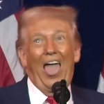 trump tongue out