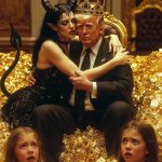 King Donald Trump Satan Mammon worship girl sex slaves