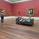 sleepy museum people