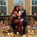 King Donald Trump Satan Mammon worship girl sex slaves