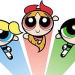 Blossom Bubbles and Buttercup (PPG) Flying Together