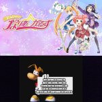 Rayman Splitting Facts | NOT ANYONE IS GOING TO HATE THIS SHOW, ZION THE STUPID ROTTEN BITCH!!! (+ GO LISTEN TO CONFESSION OF A ROTTEN GIRL BY SAWTOWNE ON SPOTIFY) | image tagged in rayman holding a sign,rayman,hatsune miku,sawtowne,end zmcdonald09,stop zmcdonald09 | made w/ Imgflip meme maker