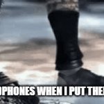 they just jump off ;-; | MY HEADPHONES WHEN I PUT THEM DOWN | image tagged in gifs,memes,headset,gaming,dank memes,relatable | made w/ Imgflip video-to-gif maker