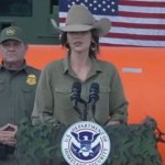 Kristi Noem in a Yosemite Sam hat meme