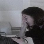 Stressed Woman With Computer template