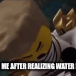 NOOOOOOOO | LITTLE KID ME AFTER REALIZING WATER ISN'T BLUE | image tagged in gifs,zane,ninjago,water | made w/ Imgflip video-to-gif maker