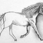 Reverse horse drawing