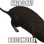 To the top boys! | HALO 3 RAT; BOTTOM TEXT | image tagged in halo 3 rat,halo,shitpost | made w/ Imgflip meme maker