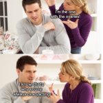 Ovary-action | I’m the one with the ovaries! I know, that's why you’re always ovaryacting | image tagged in arguing couple reverse soc,ovaries,reaction,game over,woman,bad pun | made w/ Imgflip meme maker