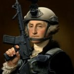 George Washington with an AR-15