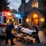 Dropping off patient at a church