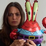 Sevilay/Mr.Krabs balloon meme