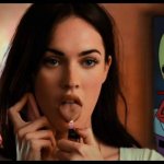 Megan Fox and Mr.Krabs