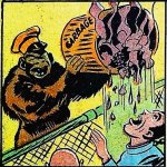 Gorilla dumping garbage on human meme