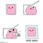 Pink Blob In the Box | n | image tagged in pink blob in the box,letters | made w/ Imgflip meme maker
