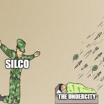 Day 412 of Arcane memes until the next season/series comes out. | SILCO; THE UNDERCITY | image tagged in soldier not protecting child,arcane | made w/ Imgflip meme maker