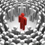 White people watching red man