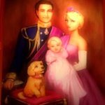 Reginald, Isabella, baby Sophia and Prince as a puppy.