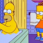 Bart Simpson and Homer