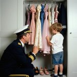 Arbie hiding in his mom's closet