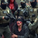 ICE beat woman - the Evil Trump brings to America