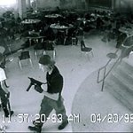 Dylan Klebold and Eric Harris in columbine lunchroom