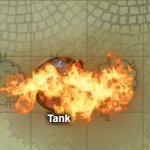 Tank in Flames