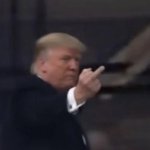 Trump gives the finger