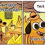 Every failed project | Starting a major project without plan; Every failed project | image tagged in memes,this is fine | made w/ Imgflip meme maker